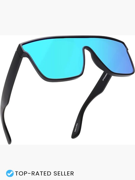 Oversized Square Polarized Sunglasses One Piece Shield Shades UV400 Retro Shield